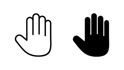 Hand icon vector. hand sign and symbol. palm