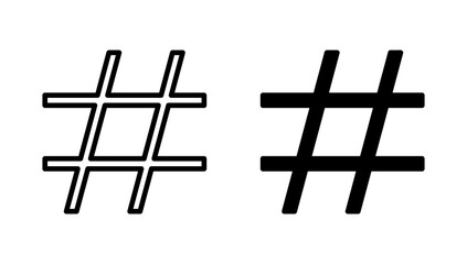Hashtag icon vector. hashtag sign and symbol