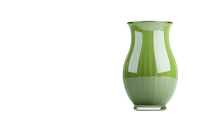 Stylish green vase with white base, enhance your home decor with elegant pottery