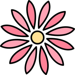 Unique Flower Vector Icon