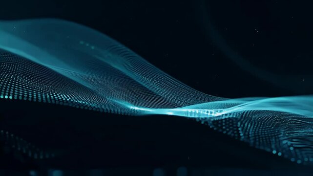 3D render glowing particles digital world forming rich gold pattern ideal futuristic animations depth field effects