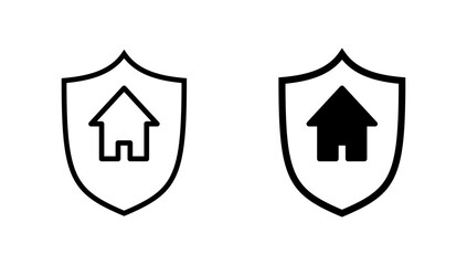 house insurance icon vector. house protection sign and symbol