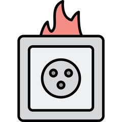 Unique Fire in Socket Vector Icon
