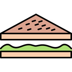 Unique Sandwich Vector Icon