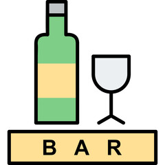 Unique Bar Sign Vector Icon