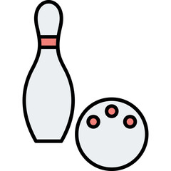 Unique Bowling Vector Icon