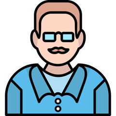 Unique Male Professor Vector Icon