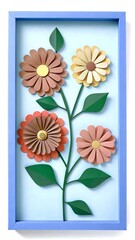 Obraz premium a digital illustration of a 3D paper craft 