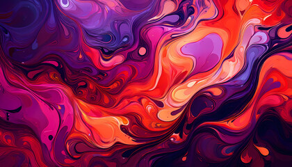 Fototapeta premium Abstract Colorful Swirls and Patterns - Vibrant Digital Artwork