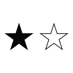 Star vector icon, Vector graphic of star icon, Star icon vector set design