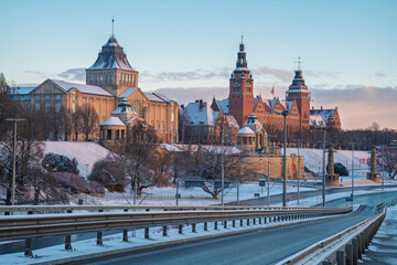 Haken Terrace in Szczecin on a winter morning