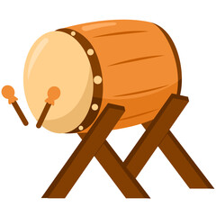 Illustration of a Drum Bedug Ramadan