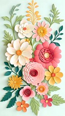 a digital illustration of a 3D paper craft art