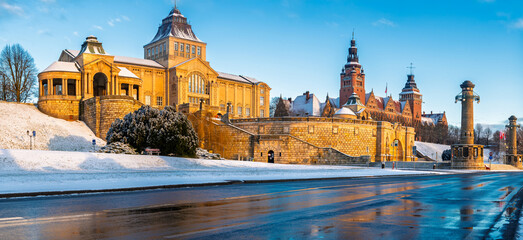 Haken Terrace in Szczecin on a winter morning