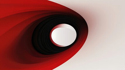 Abstract Red and White Architectural Design