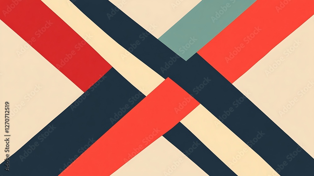 Poster Abstract geometric pattern of intersecting lines