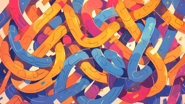 Colorful abstract boomerangs background design