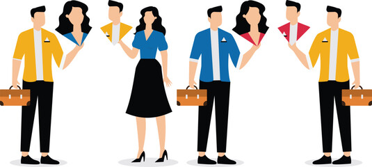 Human Resource Management, Marketing Target Audience Groups, Holding Employee Headshots