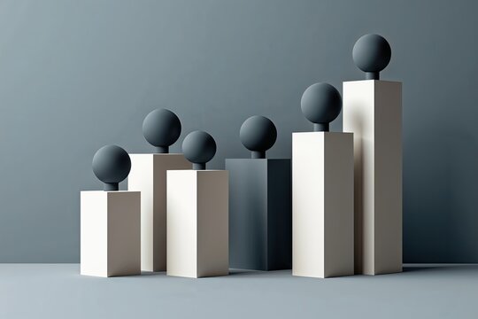 Stylish Minimalist Figures in a Subdued Modern Background Design