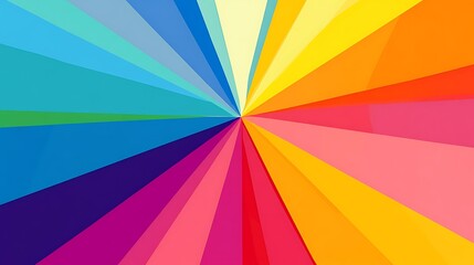 Abstract colorful radiating design