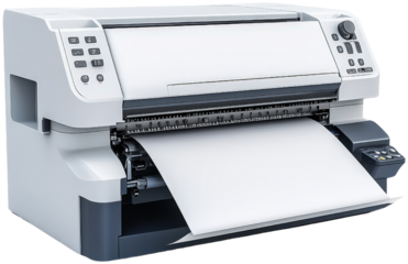 Modern printer with white isolate background