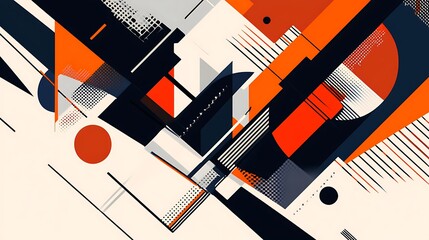 Obraz premium Abstract geometric shapes composition (18)