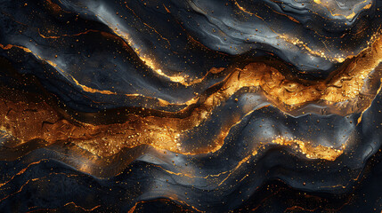Obraz premium Luxury abstract fluid and glitter art painting background alcohol ink technique. Wallpaper. Background