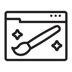 Web Design line icon