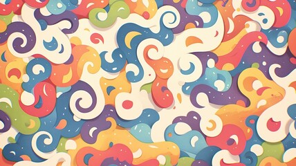 Fototapeta premium Colorful abstract swirls background for design