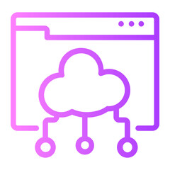 Cloud  gradient icon