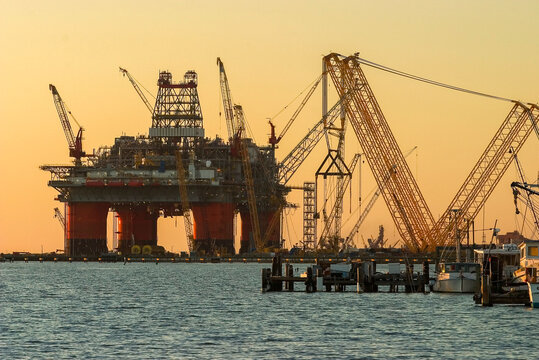 Offshore platform under construction in Texas