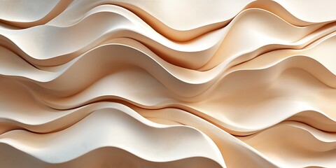 Obraz premium Abstract waves, soft beige, design background, modern pattern, versatile use