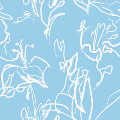 Pastel Abstract Floral Seamless Pattern Design