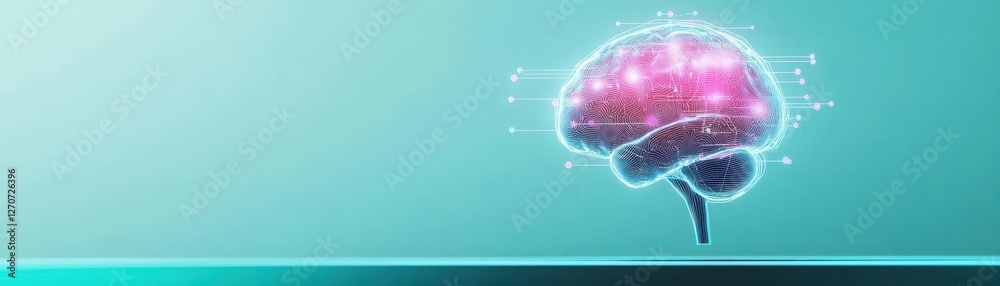 Poster intricate brain scan displayed alongside unique fingerprint illustrating connection between neurosci