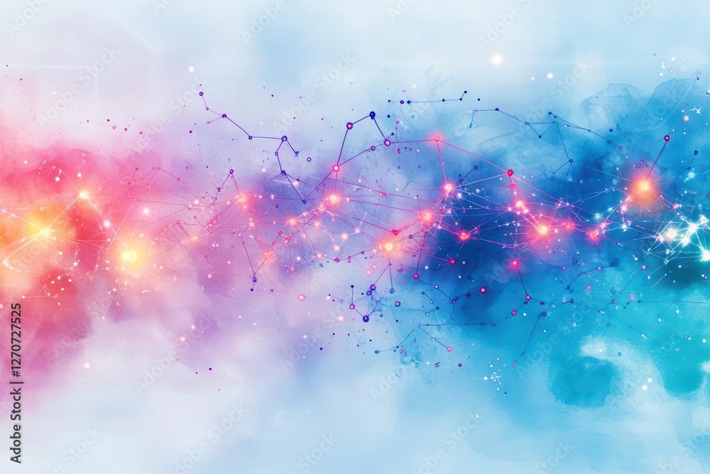 Poster vibrant colorful abstract background featuring interconnected lines creating a dynamic and engaging 