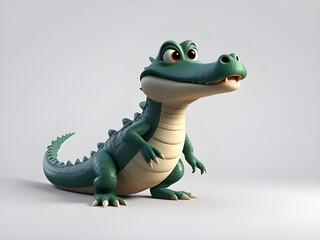 Fototapeta premium Happy Cartoon Crocodile