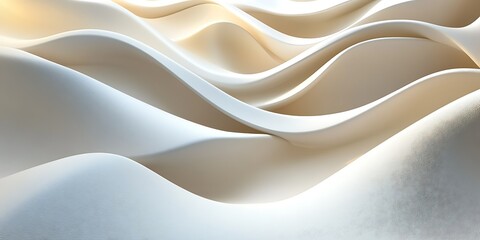 Obraz premium Abstract White Waves Background (2)