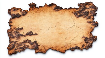 Ancient Mountainous Terrain Map Burned Parchment Texture, Fantasy Concept, Game Design, RPG Map Fantasy Map, Game Asset