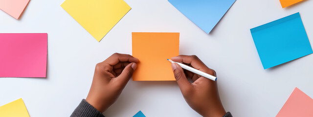 Celebrating World Gratitude Day through handwritten thank-you notes in a minimalistic setup