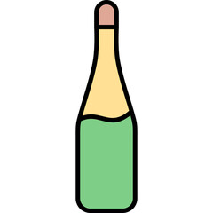 Champagne Bottle Vector Icon
