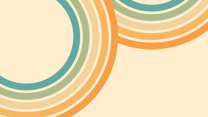 Abstract background of rainbow groovy Wavy Line design in 1970s Hippie Retro style. Vector pattern ready to use for cloth, textile, wrap and other.