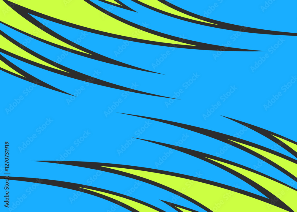 Poster abstract background with reflective curved spike line pattern and with some copy space area