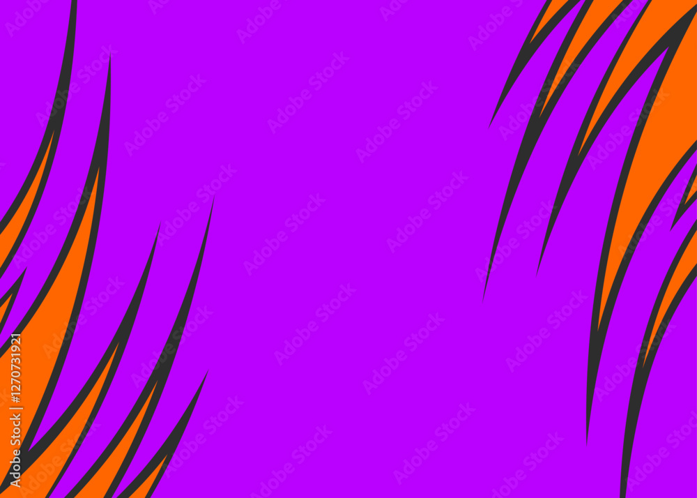 Poster abstract background with reflective curved spike line pattern and with some copy space area