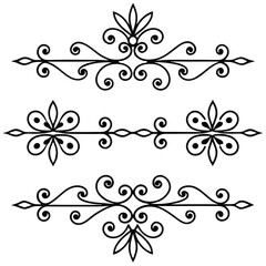 Ornamental Black Line Separators