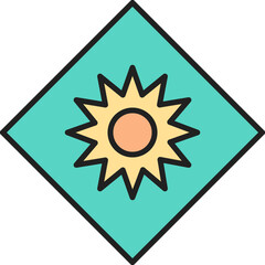 Optical Radiation Vector Icon