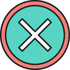 Do Not Cross Vector Icon