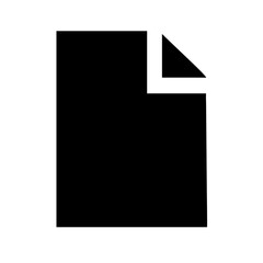 Simple Black and White Document Icon Graphic Image Representation