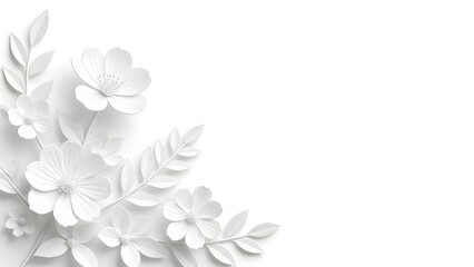 Simple and beautiful white flower art