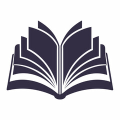 Abstract Open Book Icon Design Graphic Illustration Image