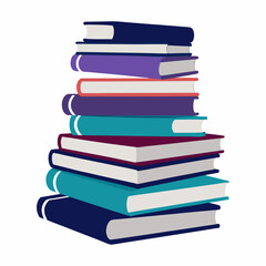 A Stack of Colorful Books Ready for Reading and Learning